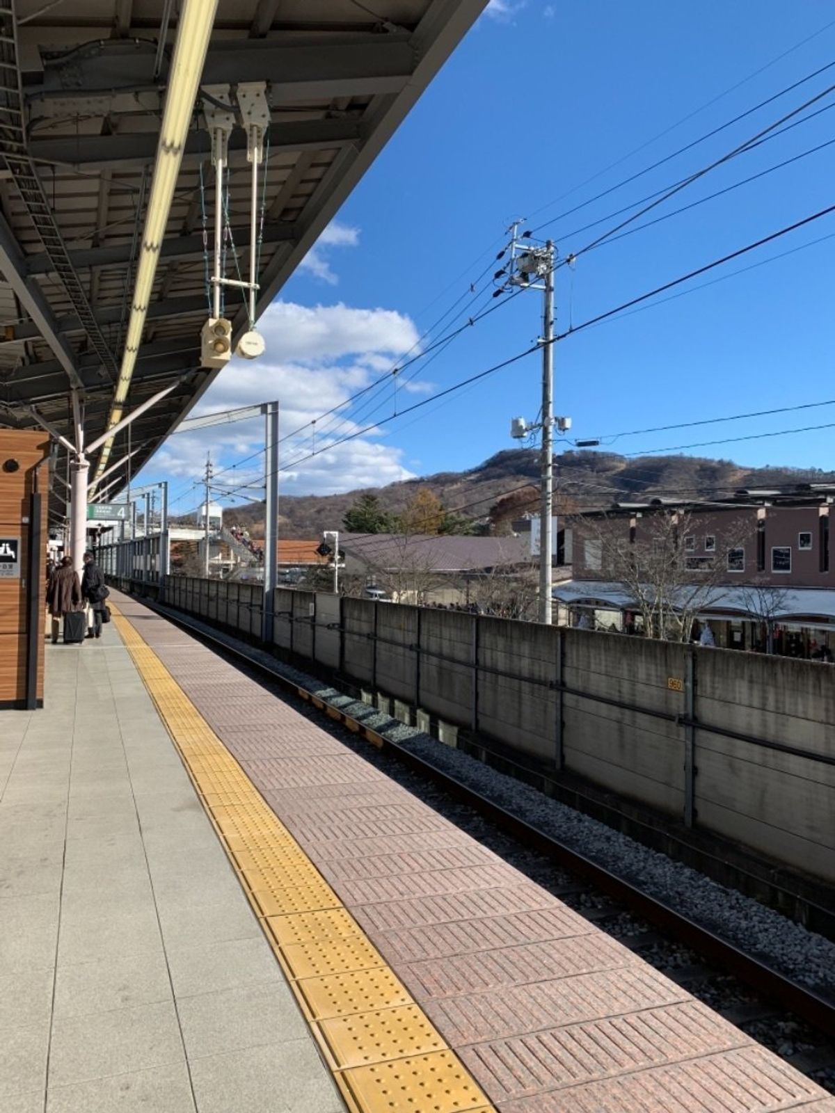 軽井沢到着！思ったより寒くない！三連休だからか人が結構多い。