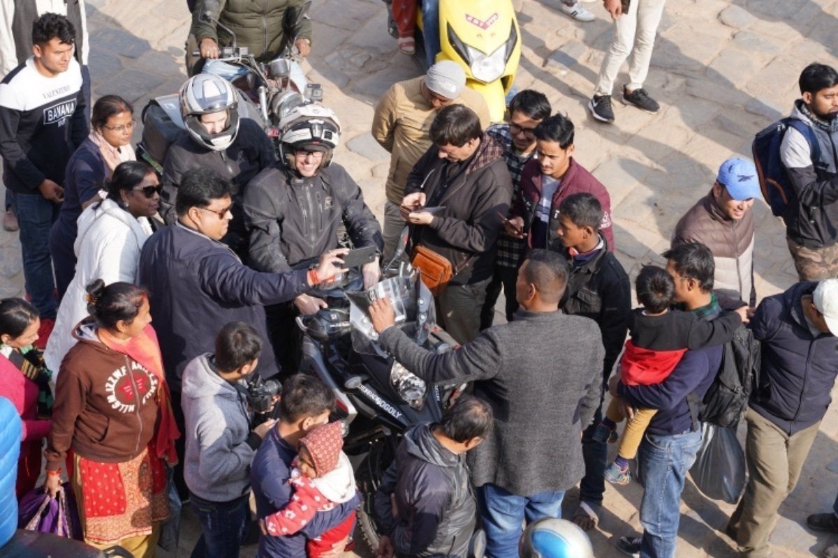 パクタプルの中心部「トゥマディー広場」。五重塔「ニャタポラ寺院」がある。し...