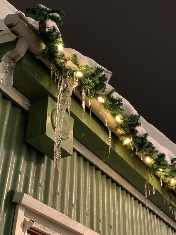 アイスランド・レイキャビク「アイスランド、オーロラと温泉の旅」の写真：氷柱。アイスランドで久々に見る。子供の頃...