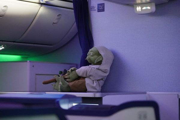 ネパール・カトマンズ「ネパールカトマンズヒマラヤの旅！」の写真：バンコクから東京までの飛行機はスターウォ...