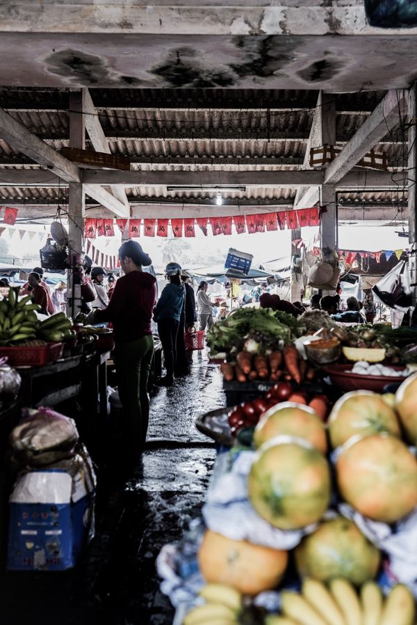 ベトナム・ダナン「ベトナム　ダナン・ホイアン」の写真：魚の生臭さが漂っている。ホイアン旧市街の...