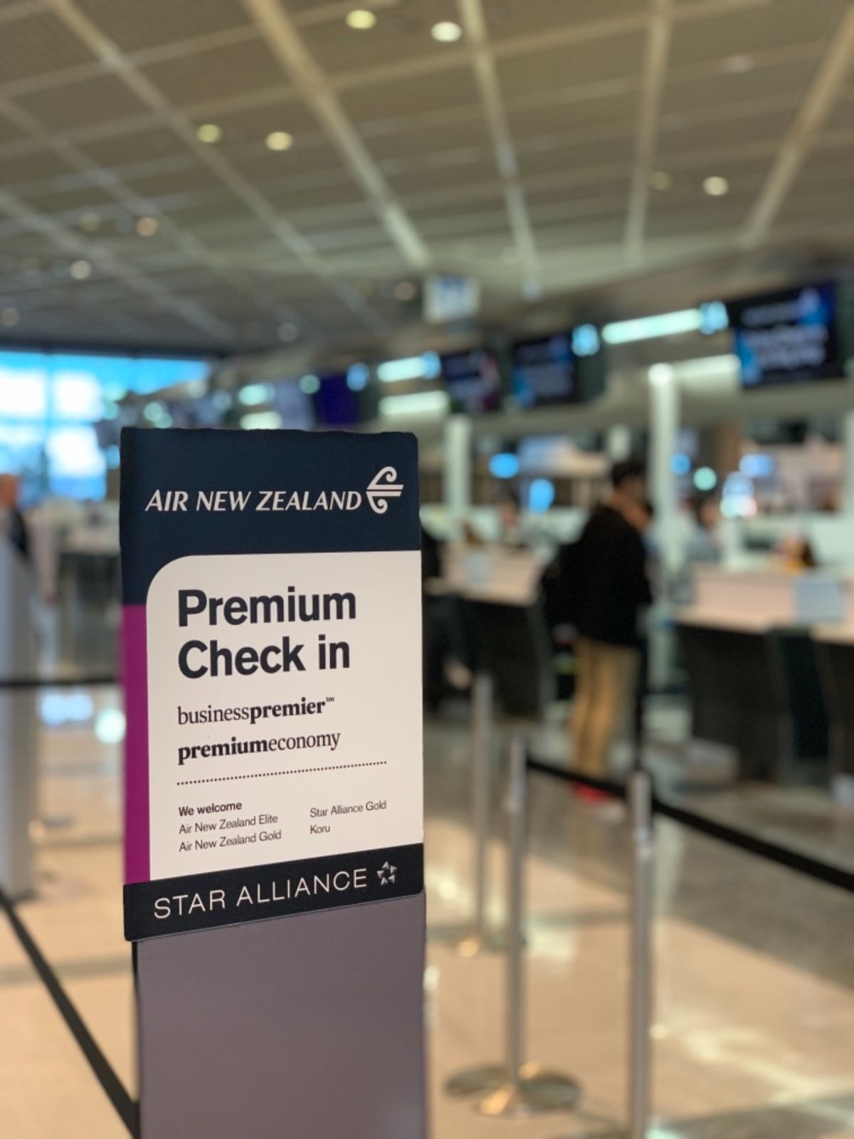 ニュージーランド出発！シートが斜めで機内チャットができる！