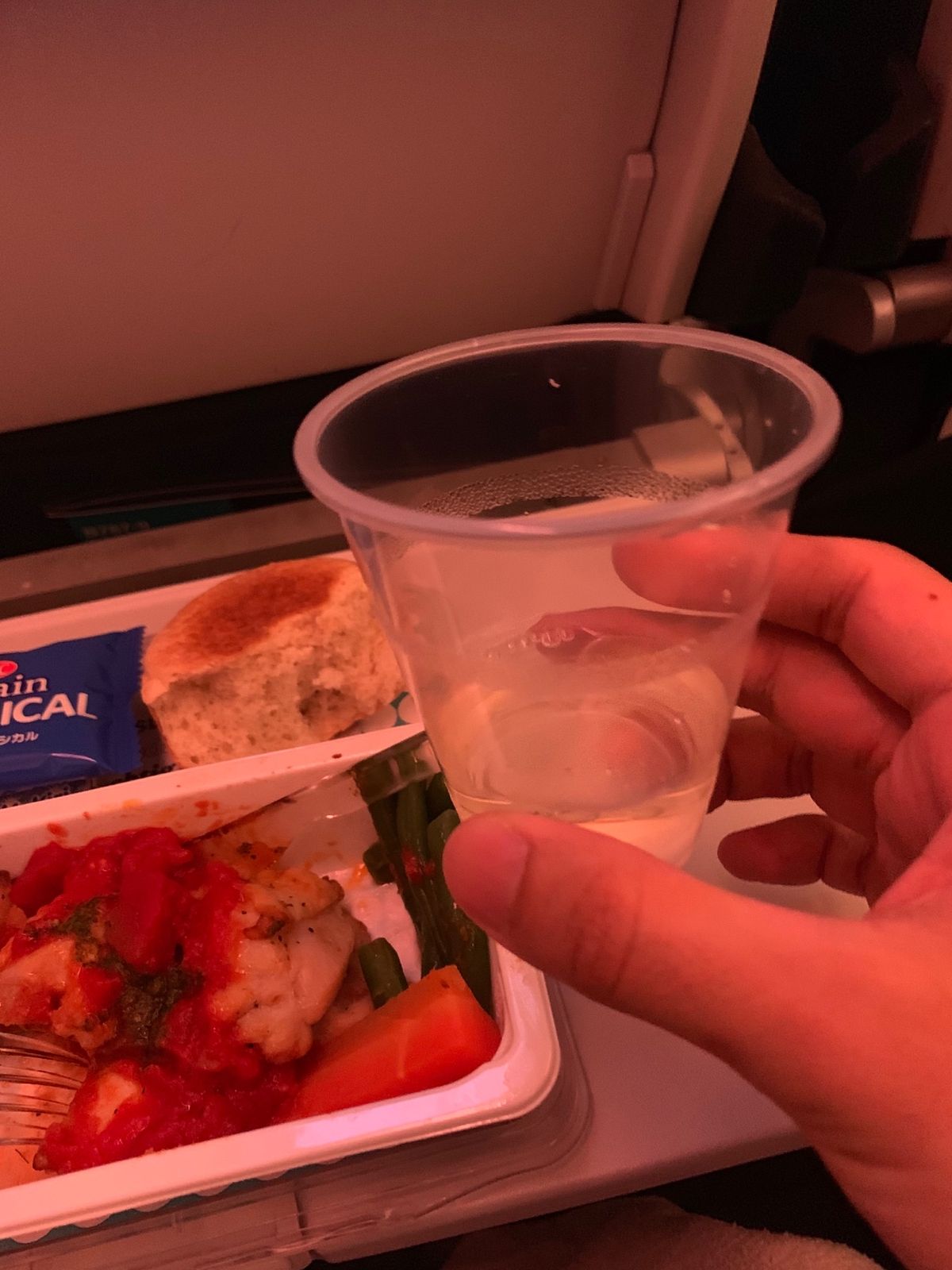 ニュージーランドに向かう機内。
機内食も白ワインもめちゃ美味い。
美しい日...