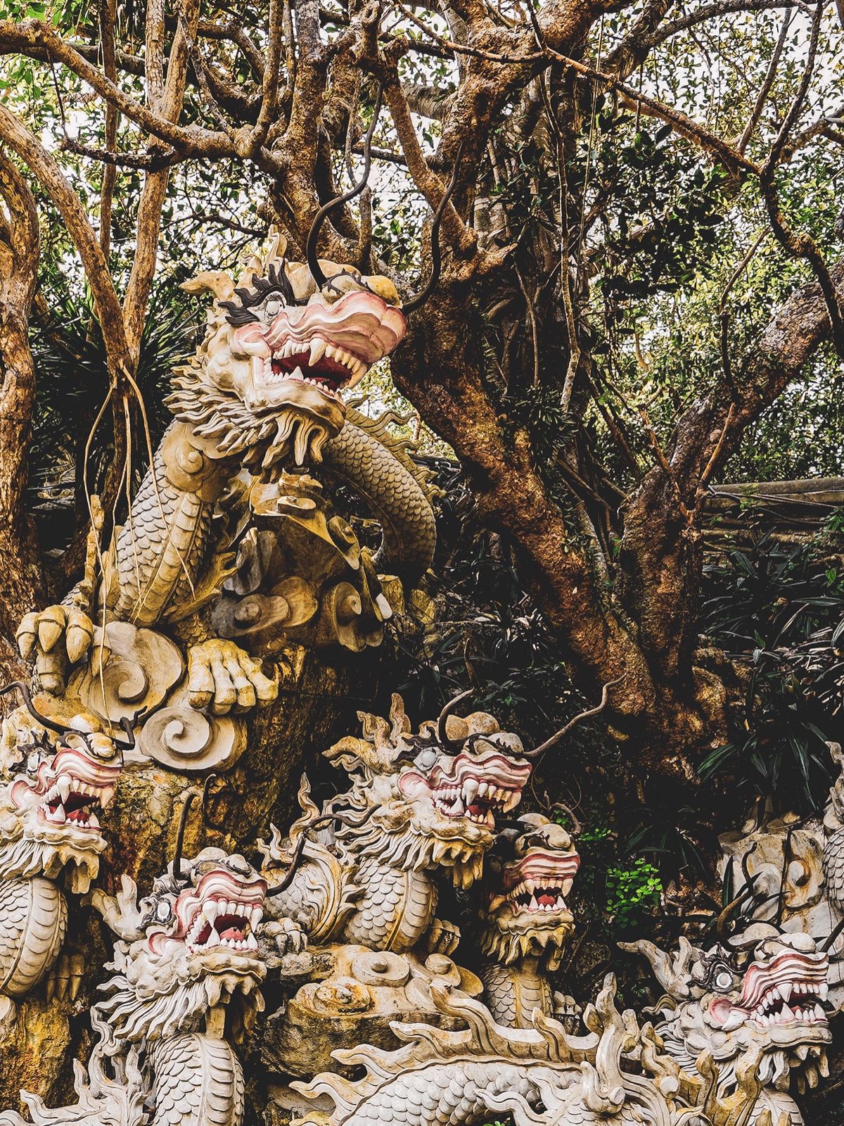 息を切らし階段を上る。龍がいて、お線香が焚いてあり、塔もあった。しかし孫悟...