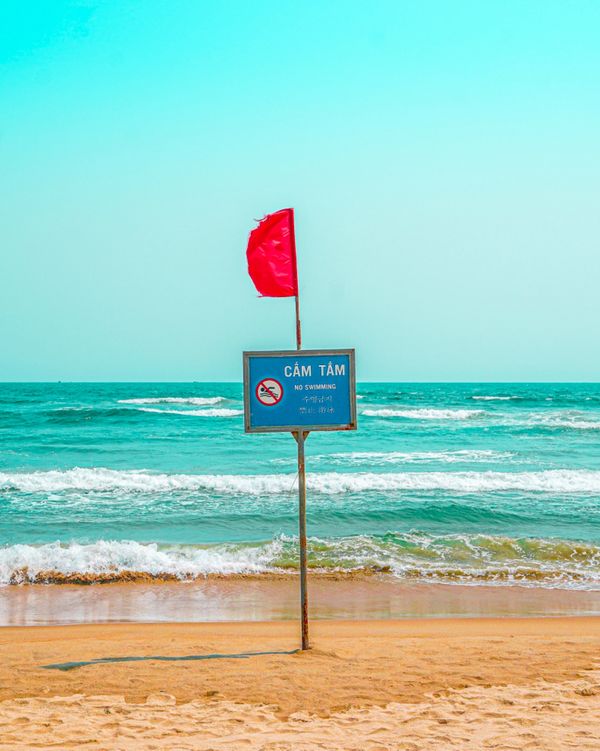 ベトナム・ダナン「ベトナム　ダナン・ホイアン」の写真：ミーケビーチは砂浜がどこまでも続き果てし...