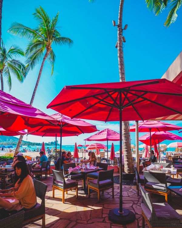 アメリカ(米国)・ハワイ「ハワイ家族旅行」の写真：オーシャンフロントのオープンエア。

テ...