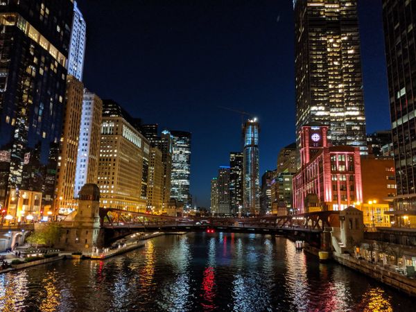 アメリカ(米国)・シカゴ「アメリカ：シカゴ→フロリダ」の写真：シカゴの夜景