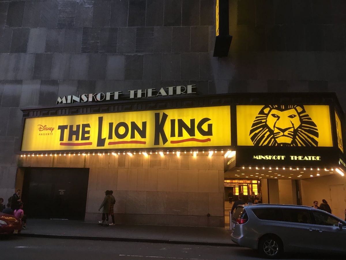 ブロードウェイでライオンキング見てきた。
英語も難しくなくて楽しかった！