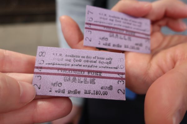 スリランカ・コロンボ「スリランカーコロンボ・ゴール・ティッサマハラマ ・エッラ・キャンディ・シギリア・ダンブッラ」の写真：コロンボ駅からゴールへ。みんなスタンドで...