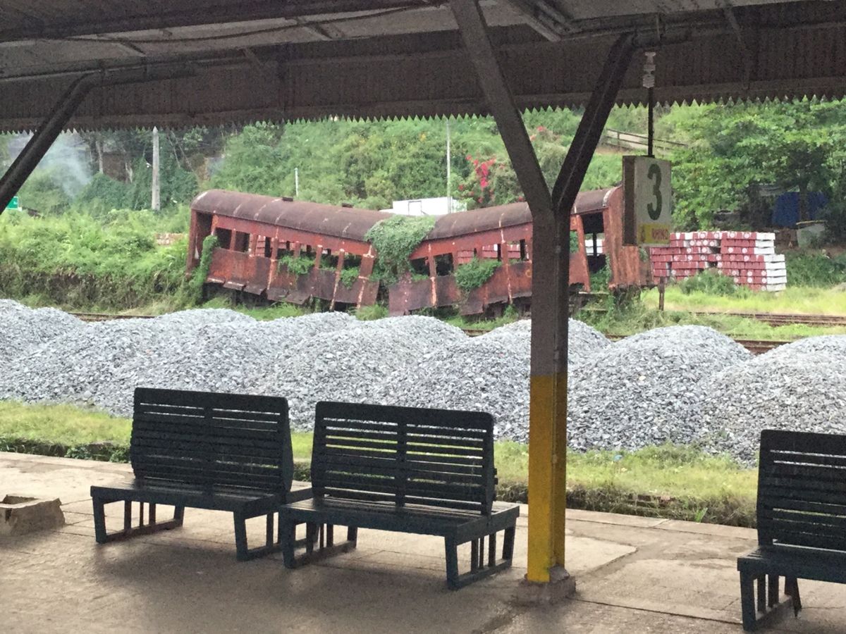 時々駅で物売りが乗ってきます。ヌワラエリアはイチゴの産地なのでイチゴ売りが...