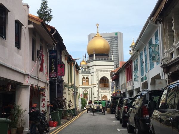 シンガポール・シンガポール「灼熱のシンガポール」の写真：インド人街にあるモスク。この辺りはシンガ...