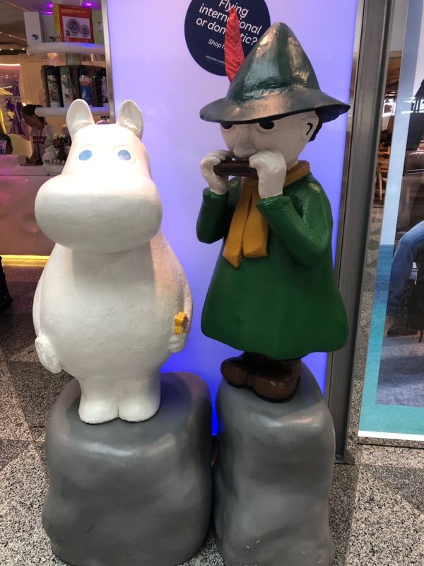 フィンランド・ヘルシンキ「ヘルシンキ旅行」の写真：空港のムーミンショップ
フィンランドで...