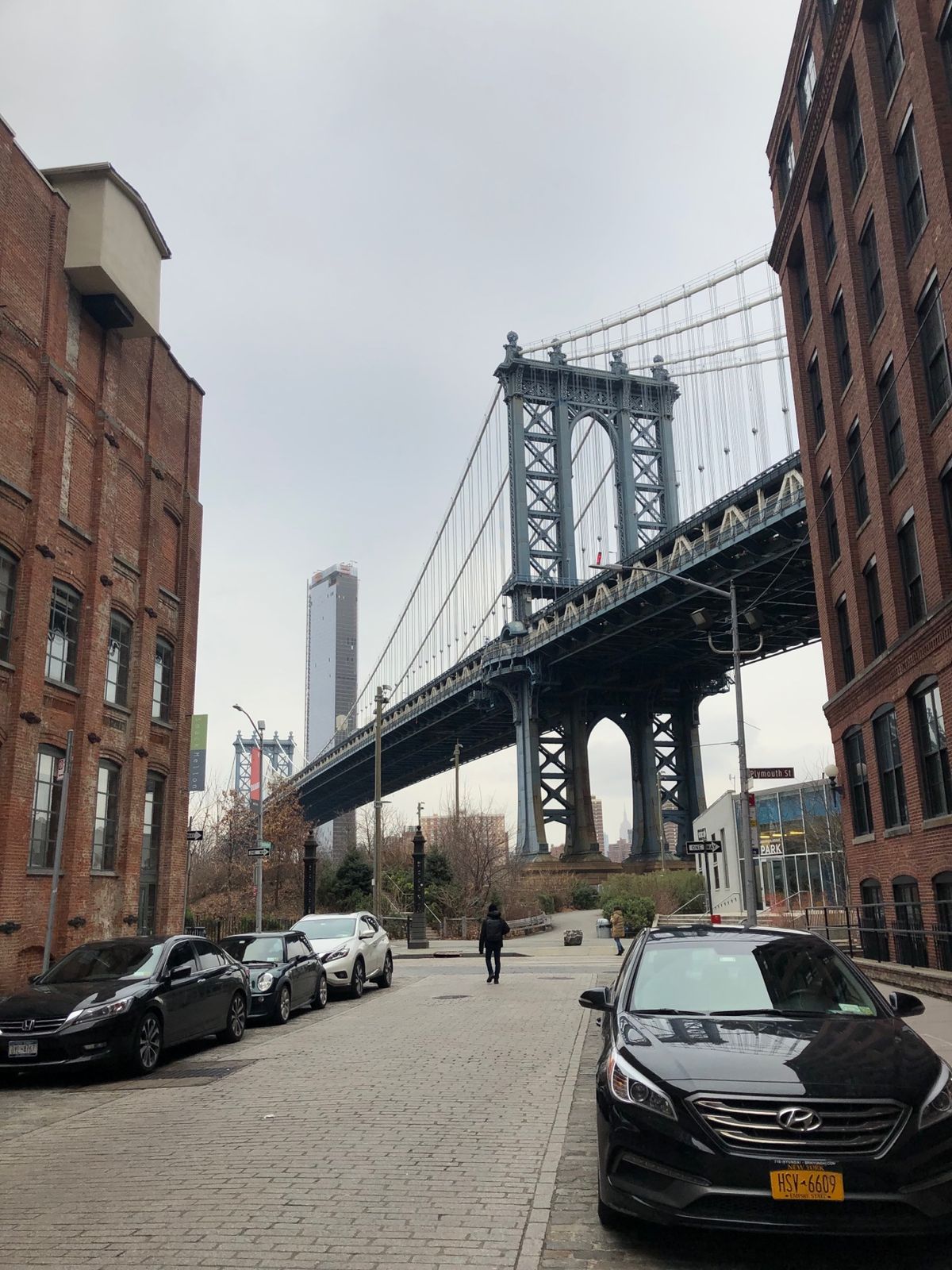 ブルックリンブリッジを渡ってダンボ地域へ。おしゃれな景色にたまたま遭遇する...