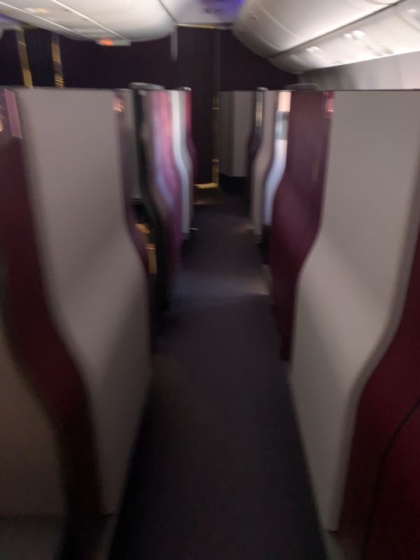 カタール「2018年11月欧州出張  ドーハ」の写真：カタール航空 ビジネスクラス 個室