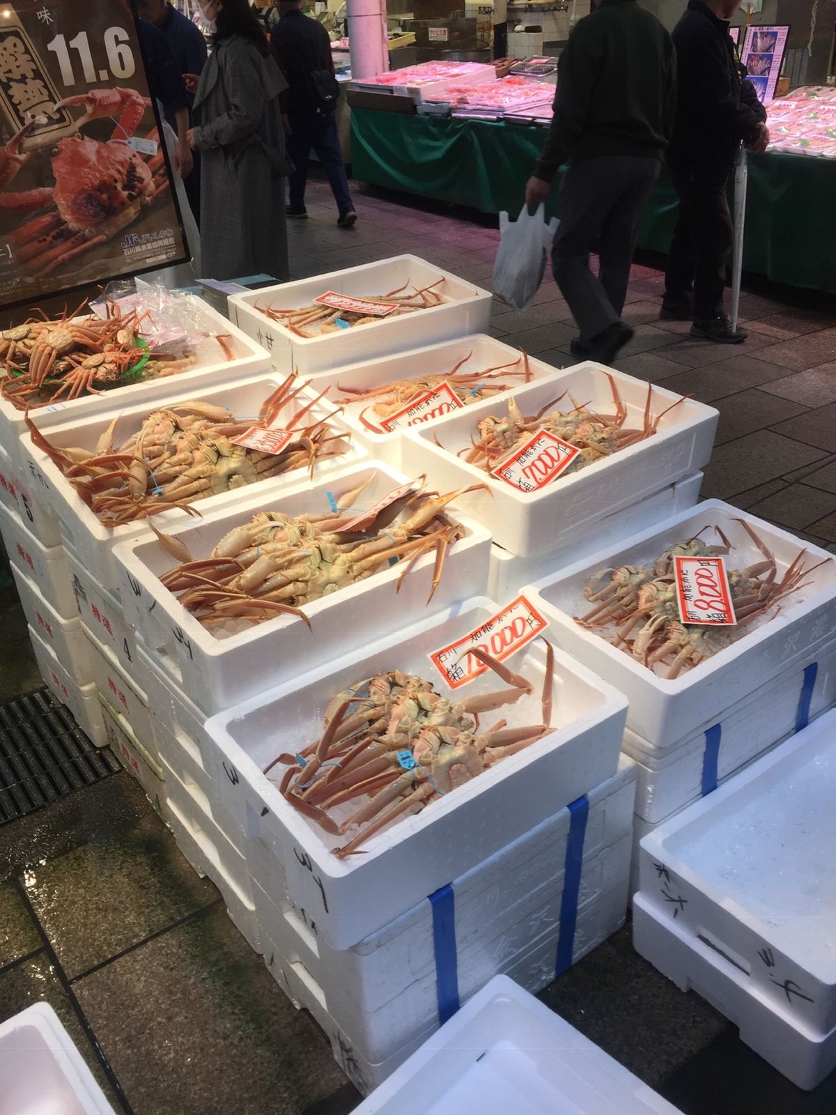 金沢駅と市場は近くにあるんですねー