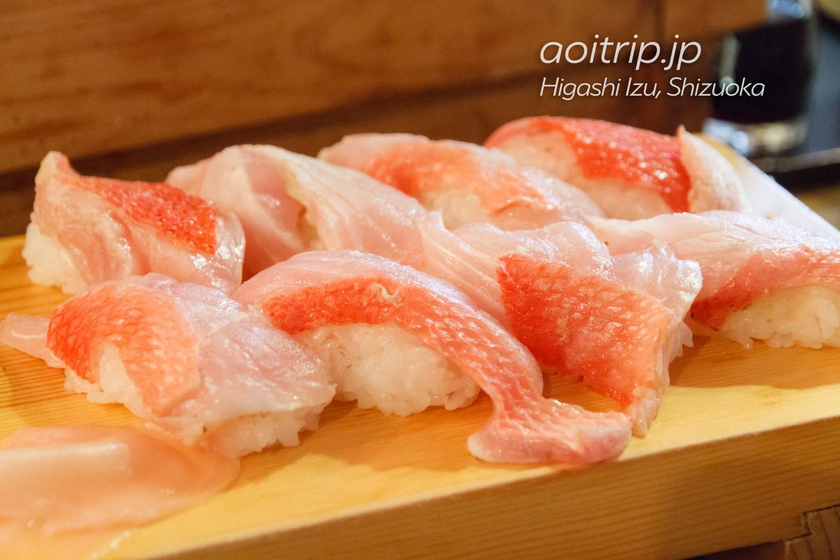 脂ののった稲取金目の金目寿司🍣

静岡県東伊豆町。
伊豆急行 伊豆稲取駅の...