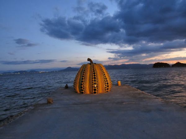 日本・直島「直島アートな旅」の写真：カボチャ🎃カボチャ🎃カボチャ🎃