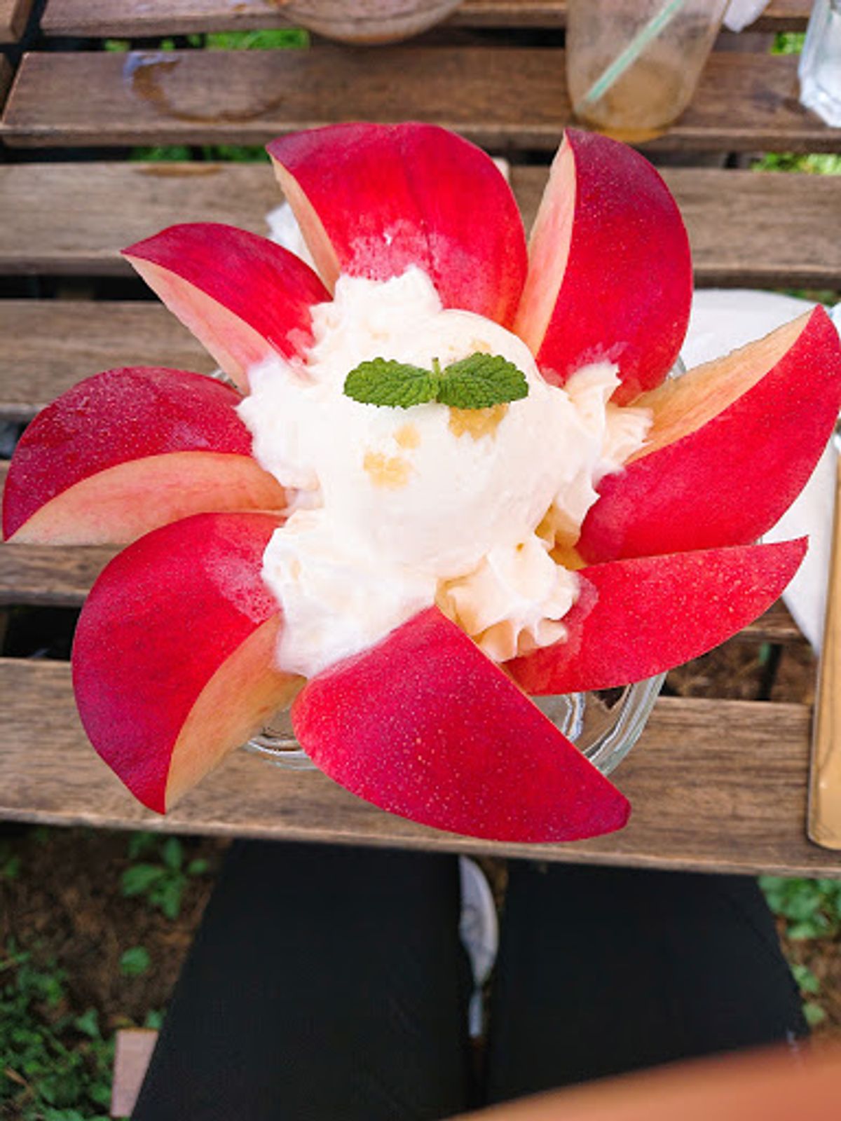 桃ピザ🍑と桃パフェ🍑