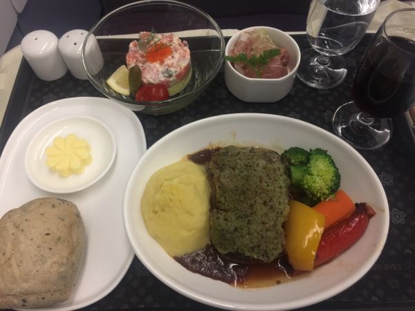 ドイツ・フランクフルト「フランクフルト」の写真：一旦台北に移動。
機内食美味しいんだけど...