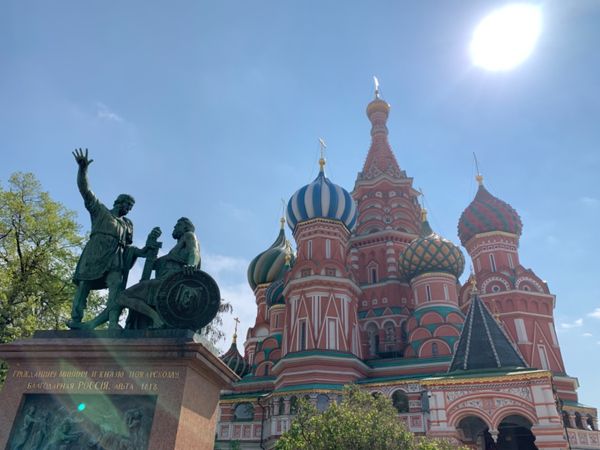 ロシア連邦・モスクワ「モスクワ トランジット14時間の旅」の写真：聖ワシリイ大聖堂。中も色合いが可愛い。