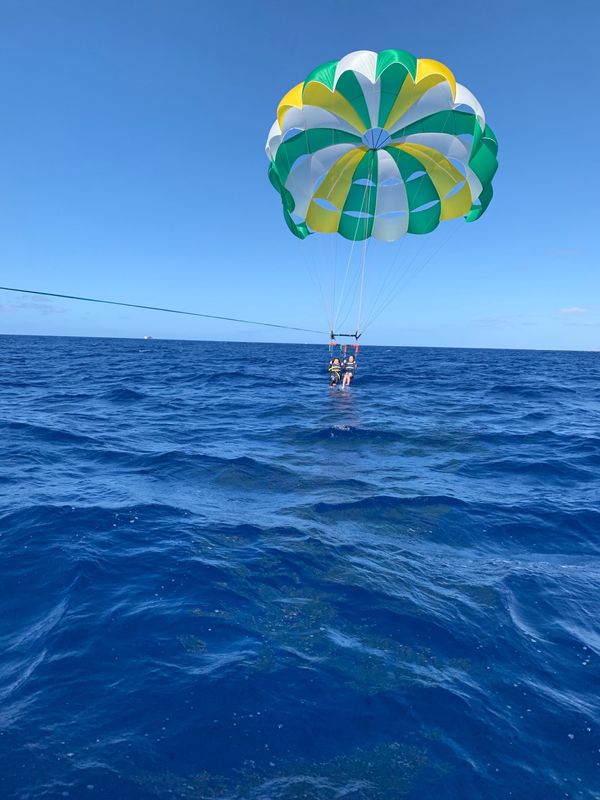 アメリカ(米国)・ホノルル「ハワイ旅」の写真：今年もパラセーリング
めっちゃ楽しい👍