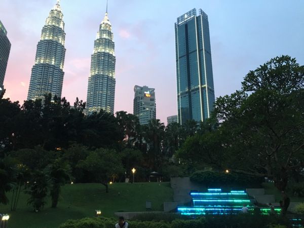 マレーシア・ペトロナスツインタワー、ピンクモスク  、ブルーモスク、「弾丸旅行」の写真：ホテルに戻ってスカイバーへ🍸

エレベー...