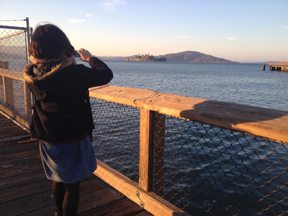 日が暮れています