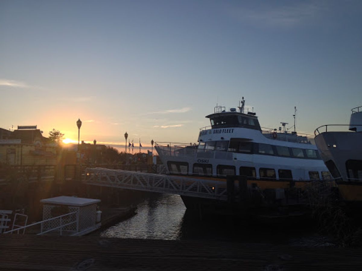 日が暮れています