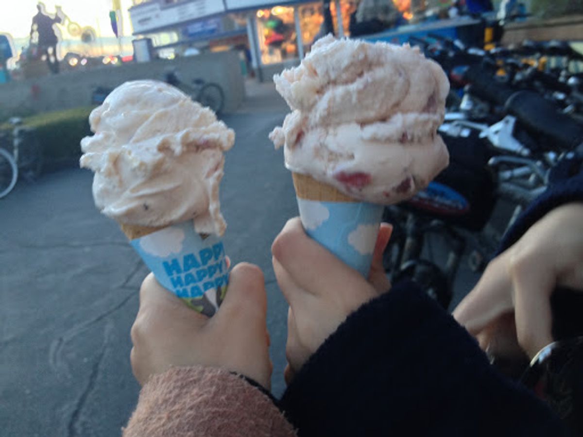 日が暮れています