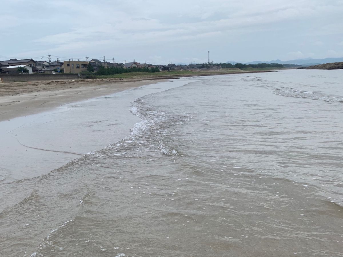 稲佐の浜。
例の有名な岩の写真すら無くて申し訳ないが、ここは海の中で捕まえ...