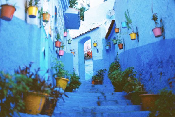 モロッコ・シャウエン、フェズ、マラケシュ、メルズーガ、サハラ砂漠「モロッコ🇲🇦🐪🌙✨」の写真：ずーっと行きたかったシャウエンは
本当に...