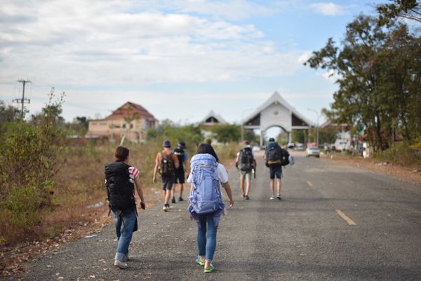 カンボジア・シェムリアップ「カンボジア」の写真：カンボジア→ラオス国境超え