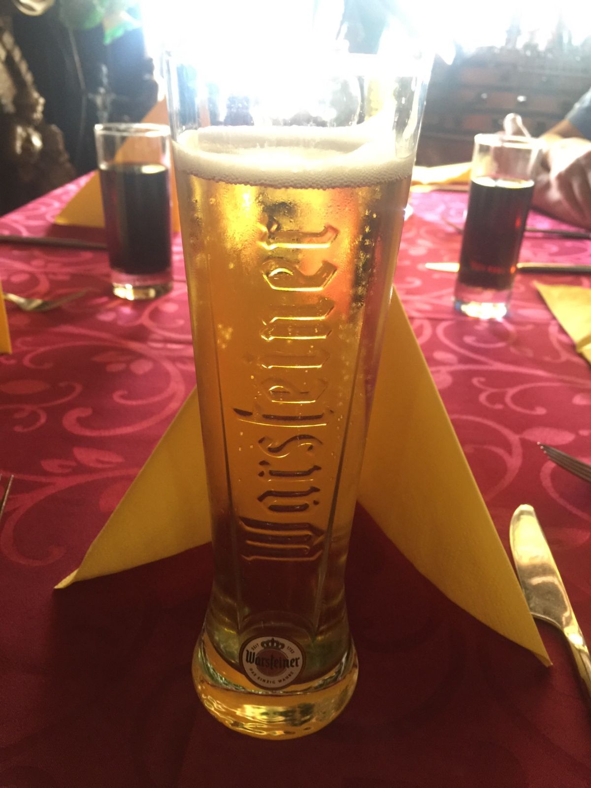 最後の晩餐。
ビールも肉もワインも美味しかった！