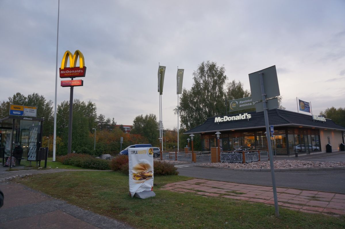 ロヴァニエミ。かつては世界最北だったマクドナルドがありました。