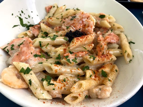 マルタ「マルタ一人旅」の写真：マルサシュロックでシーフードパスタ！
マ...