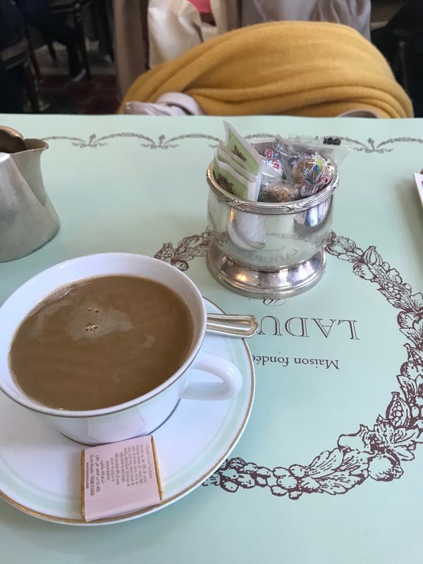 フランス「「パリ 私の夢だから」の巻」の写真：憧れのラデュレに入れて！！
しかもテラ...