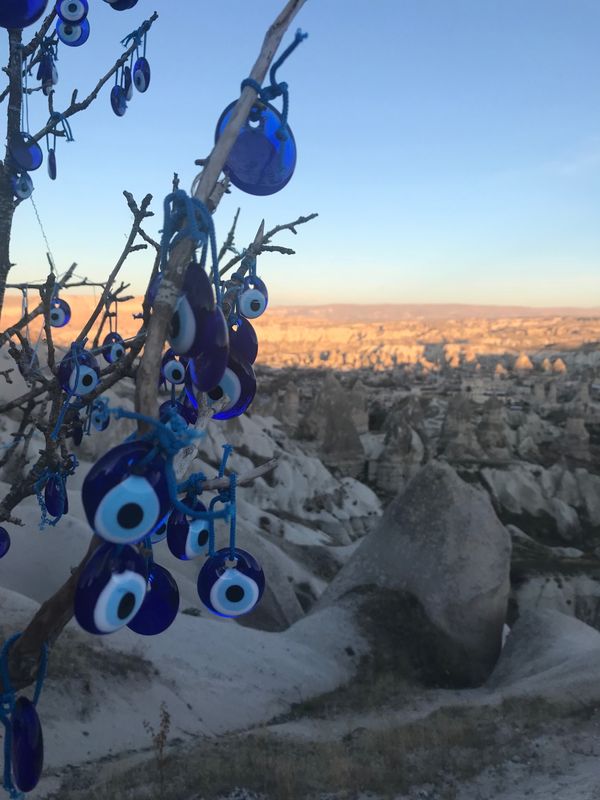 トルコ・イスタンブール「トルコ カッパドキアとイスタンブールの旅」の写真：カッパドキアの夕暮れ