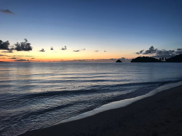 日本・沖縄「沖縄 オクマリゾートの旅」の写真：夕陽が沈む時。
