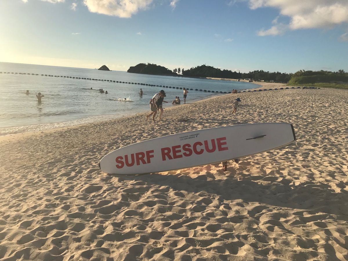 オクマリゾートのプライベートのビーチ