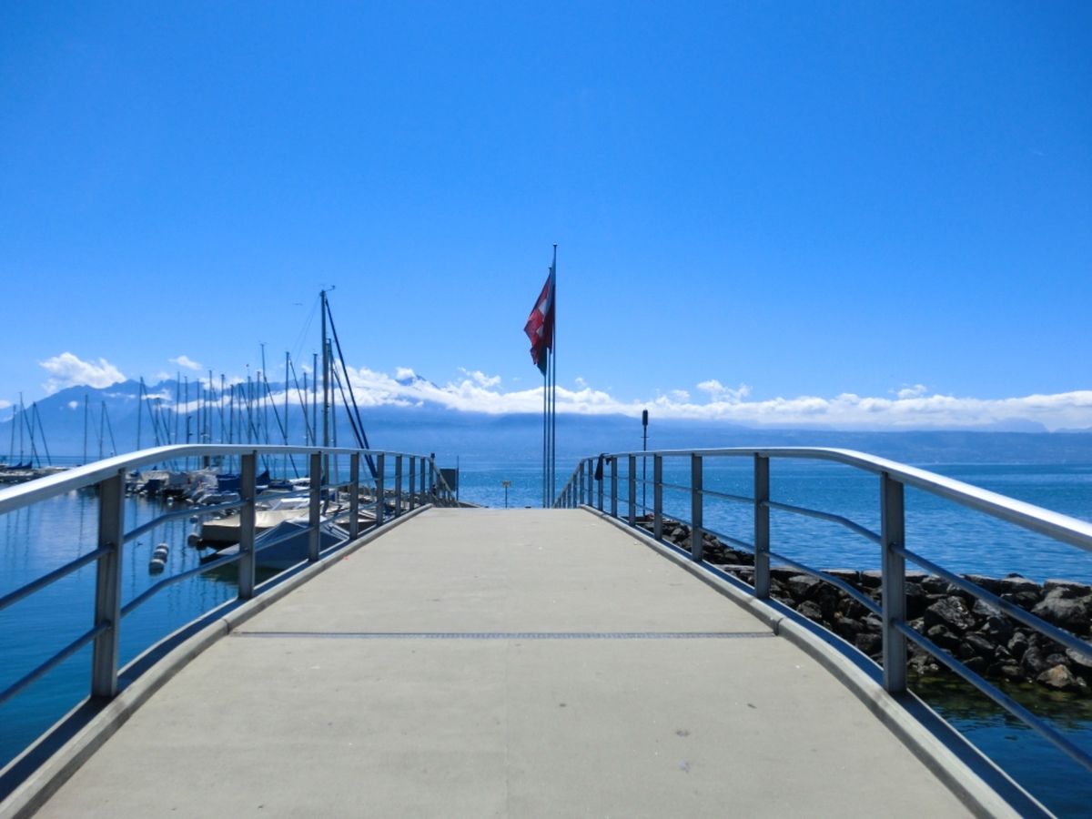 晴れたレマン湖は最高！