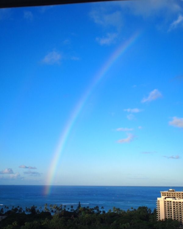 アメリカ(米国)・ホノルル「First Hawaii 」の写真：旅の最終日
綺麗な虹がお見送り🎶