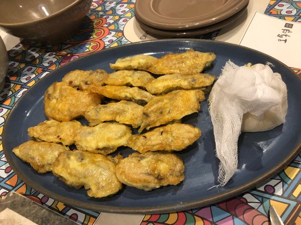 大韓民国 (韓国)・ソウル「ソウル」の写真：牡蠣のジョンと鮑の炊き込みご飯がめっちゃ...