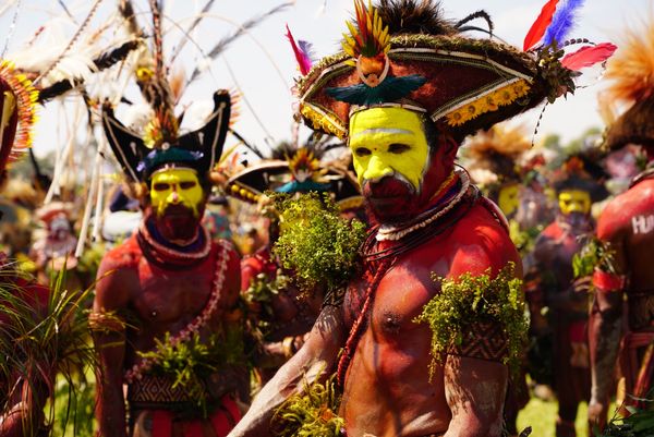 パプアニューギニア・ゴロカ「パプアニューギニア 」の写真：最高なゴロカショー！！！この人たちの独特...