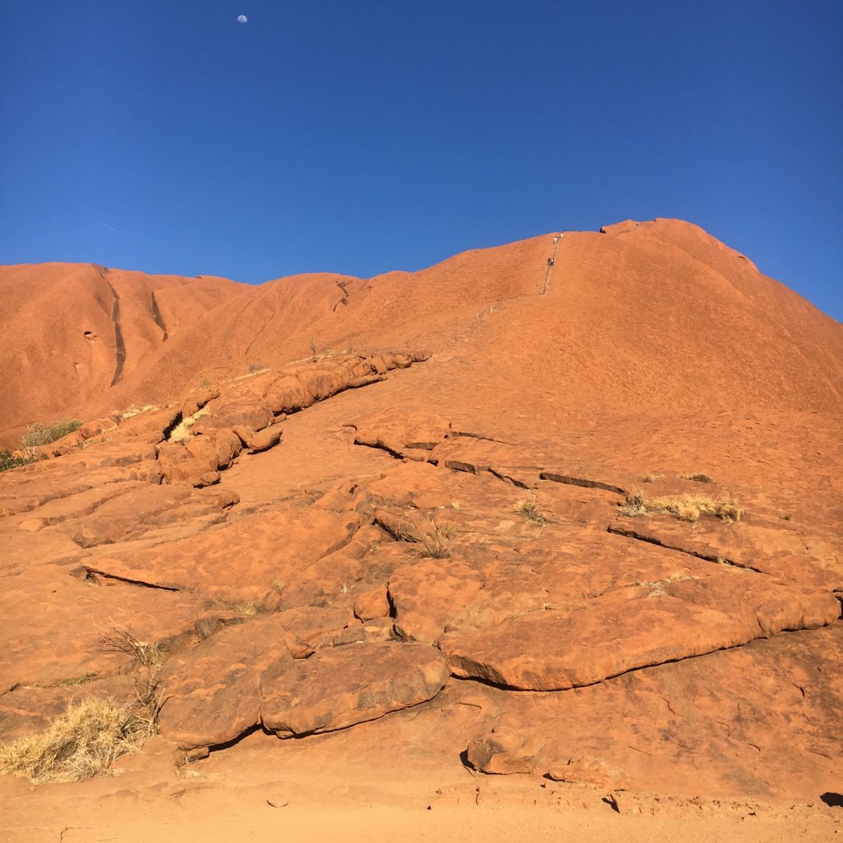 ①山頂にあるモニュメント
②過酷な岩登り
③100%息が切れます
④がんば...