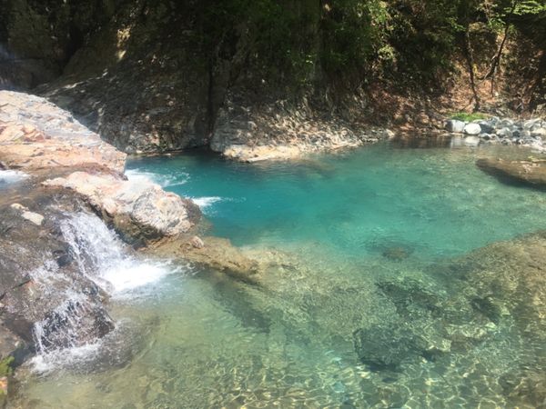 日本・奥四万湖・四万甌穴「群馬、四万」の写真：四万甌穴！