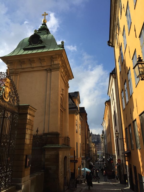 スウェーデン・ストックホルム「スウェーデン」の写真：ガラムスタンの街並みは歩くだけで楽しい。...