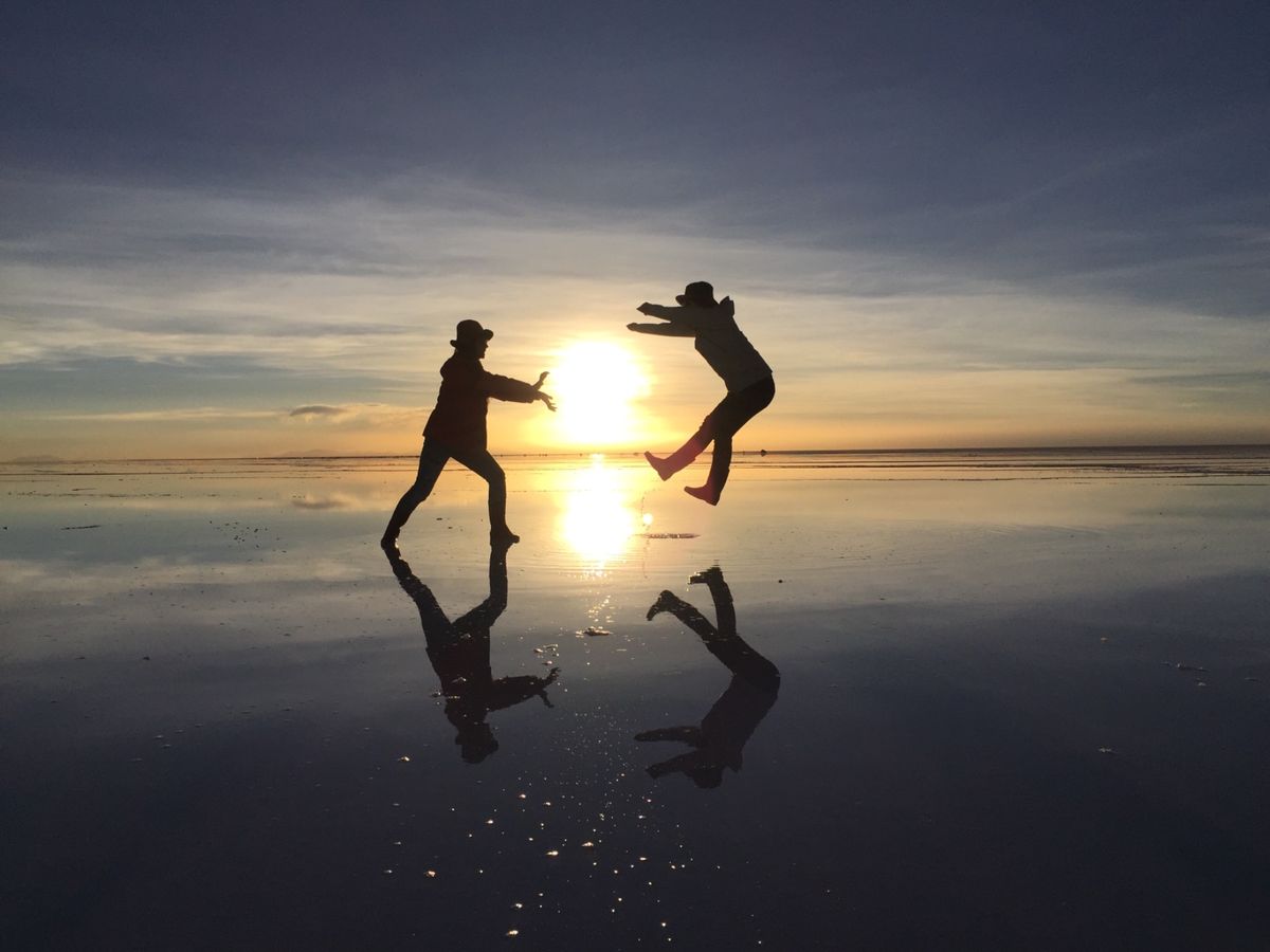 夕焼けツアー。ガイドさんが色んな写真撮ってくれた。