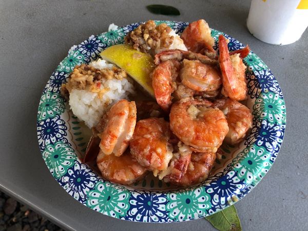 アメリカ(米国)・ハワイ「ハワイ旅行(1回目)」の写真：ジョバンニのガーリックシュリンプトラック。