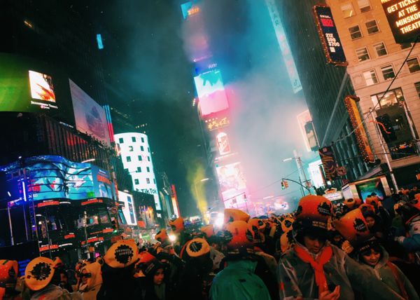 アメリカ(米国)・ニューヨーク「タイムズスクエア年越し」の写真