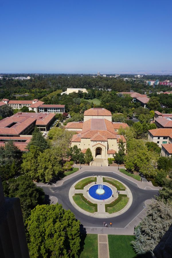 アメリカ(米国)・アメリカ・カリフォルニア・スタンフォード大学「アメリカ・スタンフォード大学」の写真：ハーバータワーからの景色！